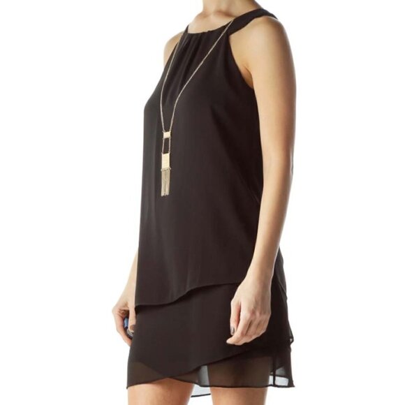 BCX Black Halter Dress with Built-In Necklace - Picture 3 of 3